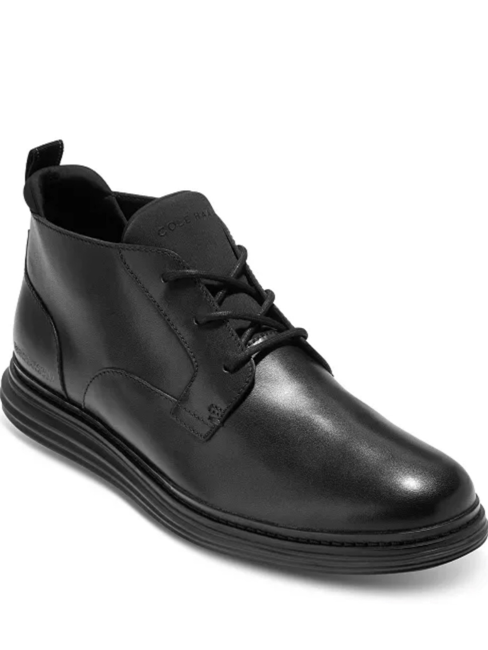 Cole Haan Black Leather original grand Chukka Boot with Cushioned Sole 10.5